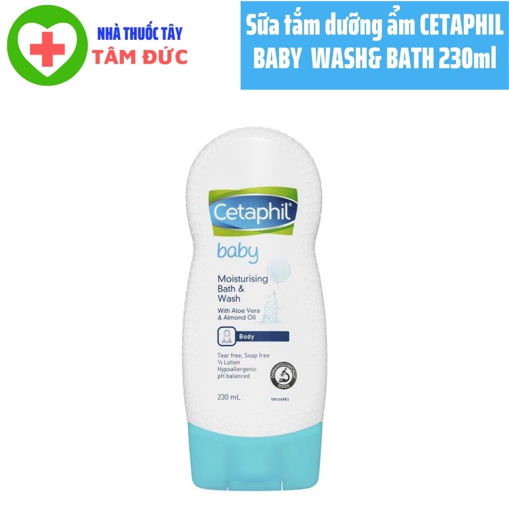 Sữa tắm dưỡng ẩm cetaphil baby moisturizing wash& bath 230ml
