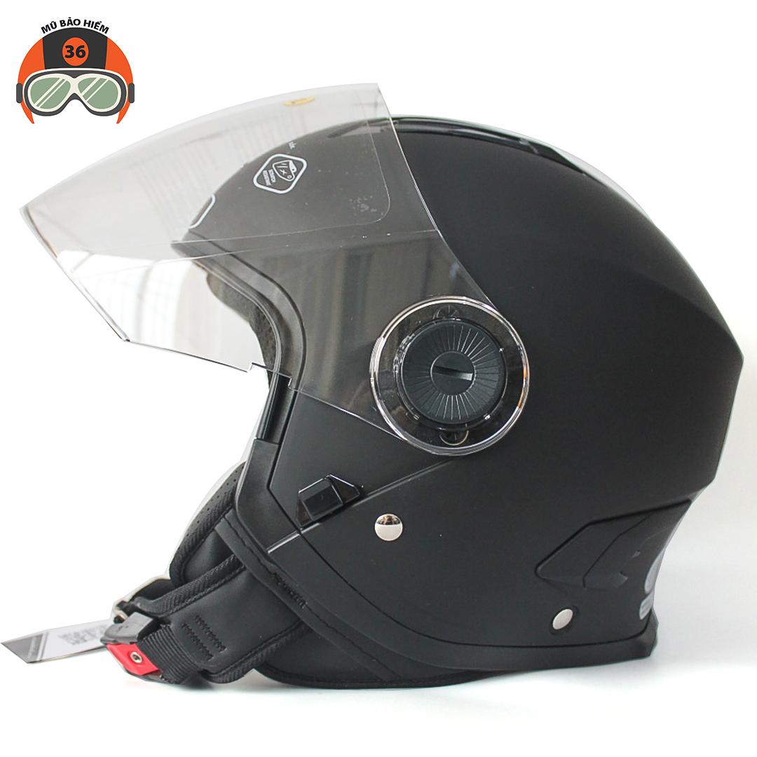 Mũ bảo hiểm cao cấp sunda 617 trơn - dành cho người có size đầu lớn