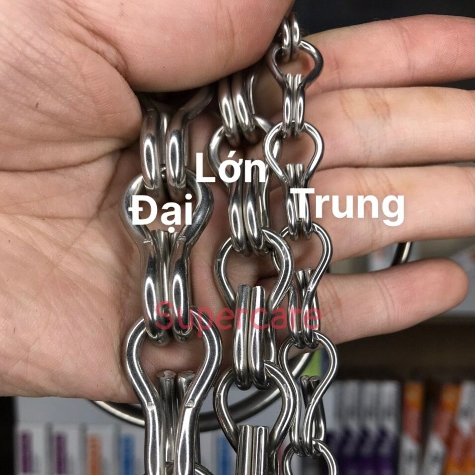 [CÓ HỎA TỐC] Dây Xích Chó Inox (Có Xoắn Giữa) - Hàng Inox Zin ( 1 dây tặng 1 móc )