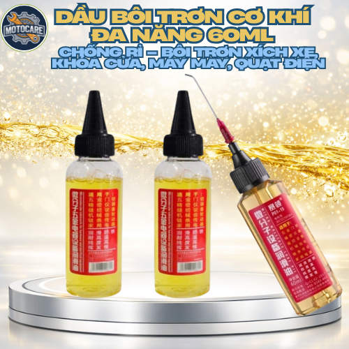 Dầu Bôi Trơn Cơ Khí Đa Năng 60ML | Chống Rỉ – Bôi Trơn Xích Xe, Khoá Cửa, Máy May, Quạt Điện