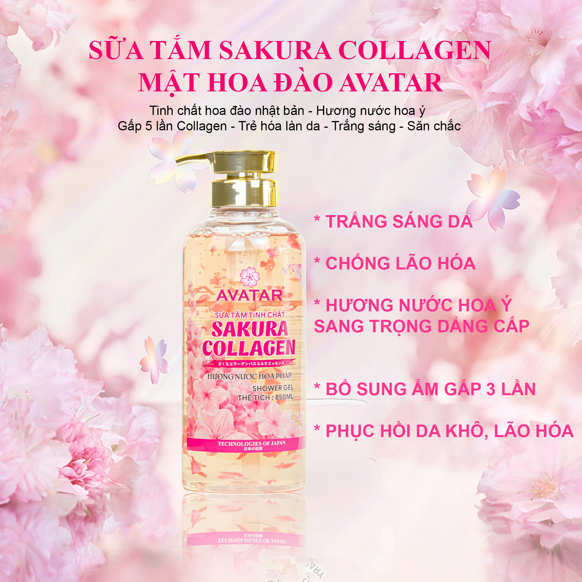 KaoKao | Sữa Tắm Avatar Tinh Chất Sakura Collagen Hương Nước Hoa ...