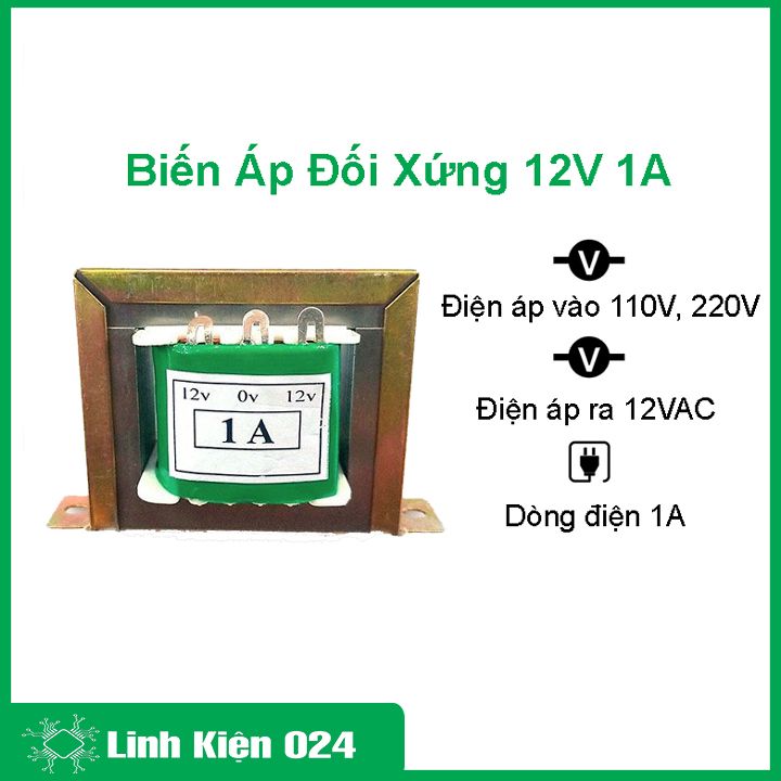Biến áp đối xứng 12V 1A, nguồn đôi, bộ nguồn đối xứng biến đổi điện áp xoay chiều tiện lợi