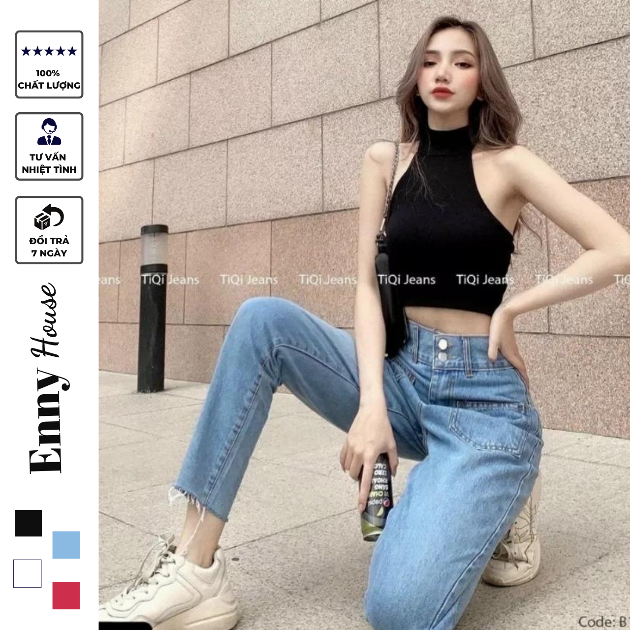 áo croptop nữ sexy ôm eo cá tính A07 ENNY House Cổ Cao 3 Phân, Dáng Áo Ôm Cổ Yếm Chất Thun Gân Chuẩn Đẹp, Freesize 53kg Ảnh Thật