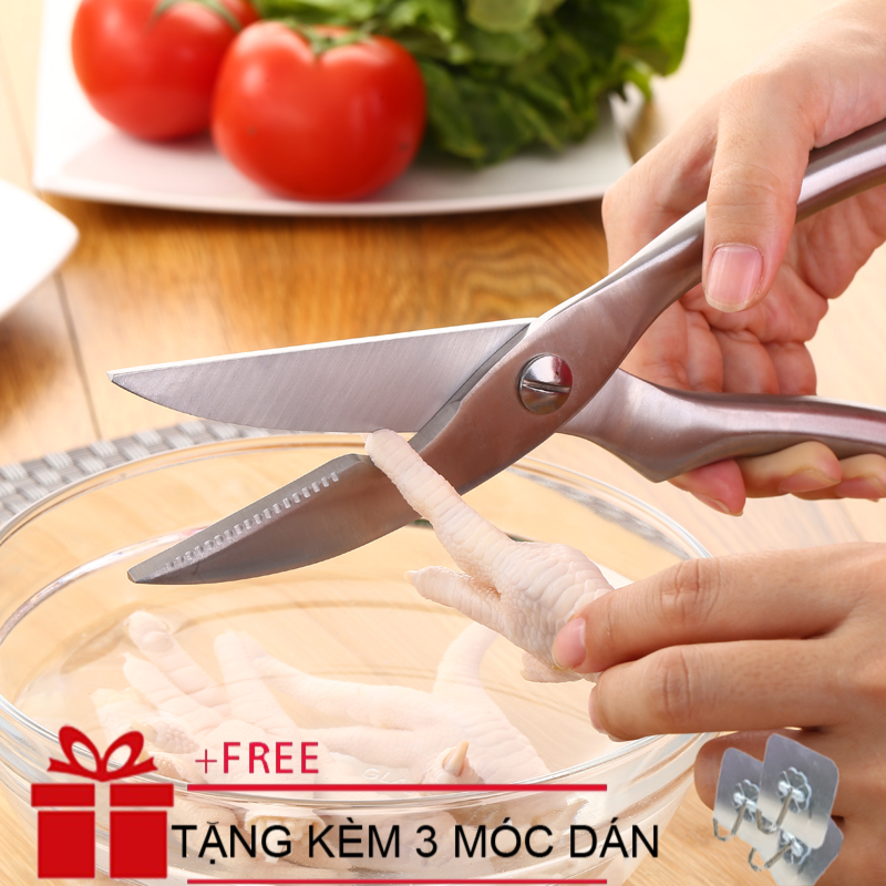 Kéo cắt Gà, Kéo cắt nhà bếp chuyên dụng inox- Kéo cắt gà đa năng-Kéo cắt gà siêu mạnh tay cầm chắc chắn-đồ dùng thông minh cho chị em nội trợ