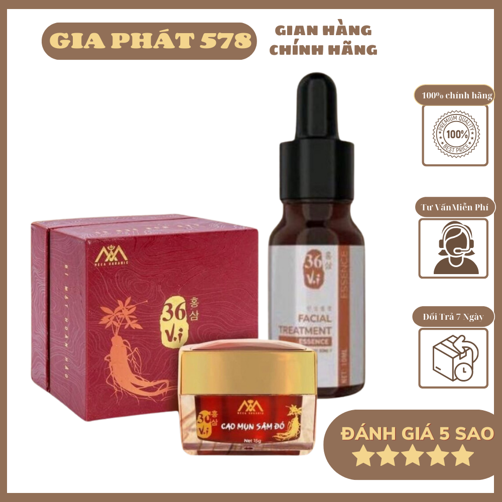 Combo cao mụn sâm đỏ 36 vị và cốt huyết thanh thảo dược Lớn