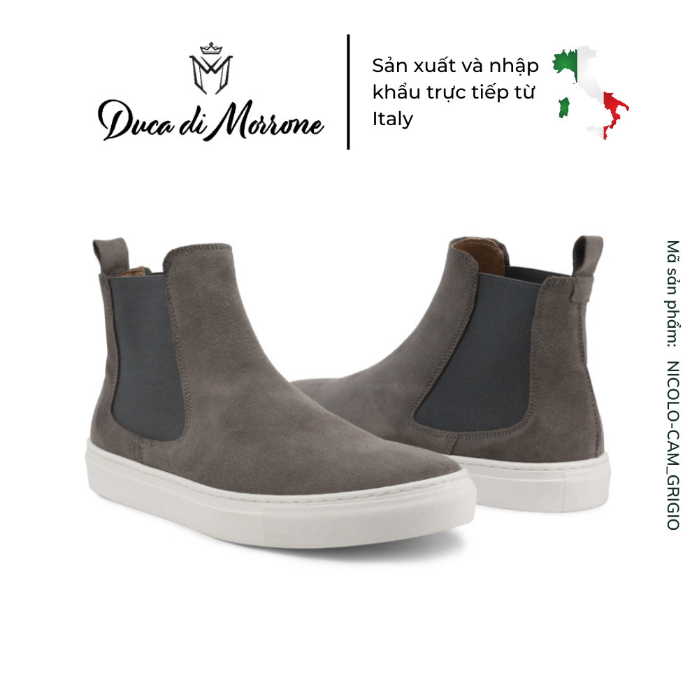 Men s wool boots Duca di Morrone genuine suede high boots