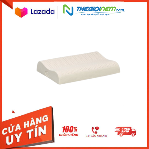 Gối nằm dợn sóng 100% cao su thiên nhiên Vạn Thành thoáng mát,êm ái, nâng đỡ tốt.