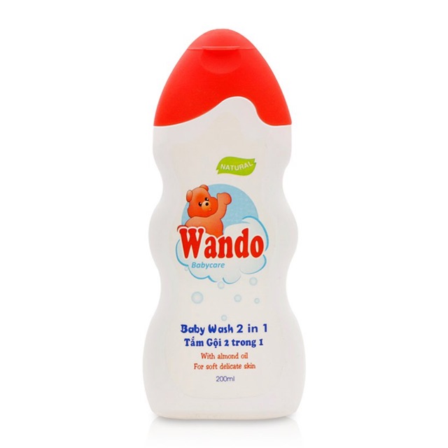 Sữa tắm gội toàn thân 2 trong 1 dành cho mẹ và bé Wando 200ml