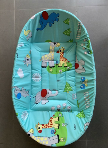 Bọc nệm lót nôi tre cho bé nằm ngủ võng size cho nôi từ 85cm đến 100cm