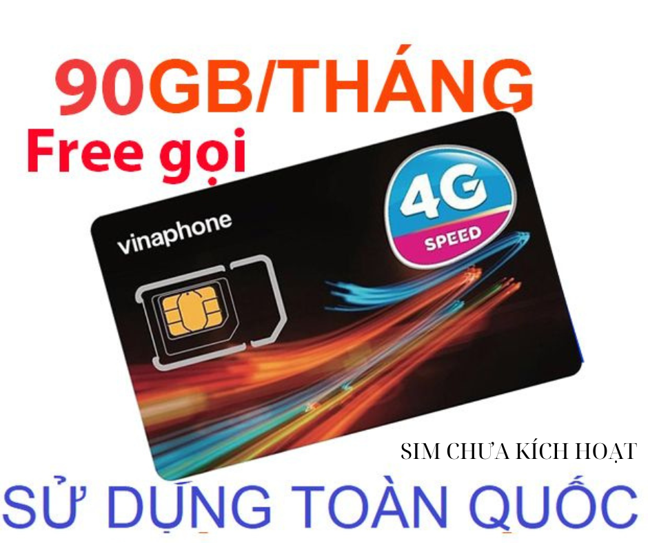 Freeship - chưa kích hoạt. sim 4g vinaphone d89y 90gb/tháng, duy trì 89k tháng free tỷ gb tiktok, youtube, zalo, my tv