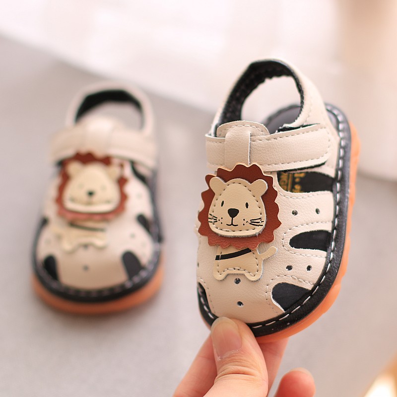 Dép sandal tập đi cho bé trai bé gái hình sư tử