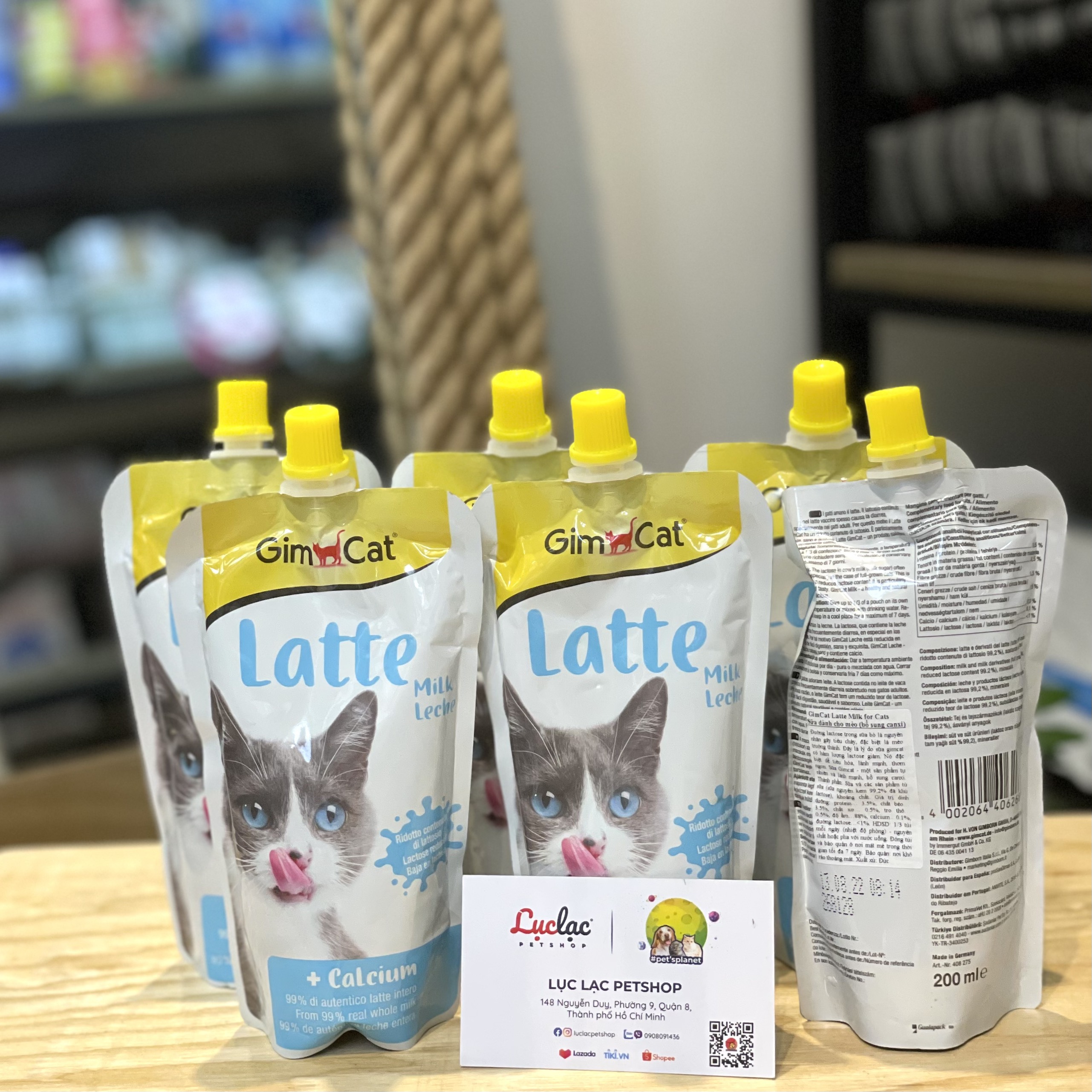 [Hoàn tiền 10%] Sữa bổ sung canxi Gimcat Latte Milk Leche nhập khẩu Đức - Túi 200ml