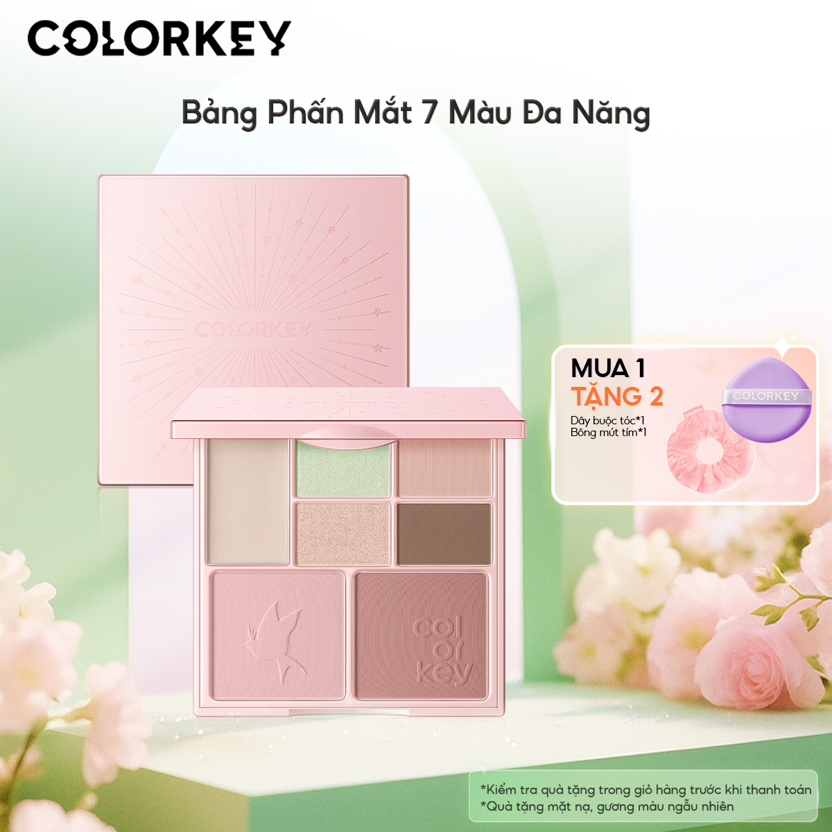  Bảng Phấn Trang Điểm Đa Năng COLORKEY 7 Màu Chất Phấn Mịn Bảng Màu Dễ Kết Hợp Có Gương Kèm Theo Dễ Sử Dụng Cho Người Mới Bắt Đầu Trang Điểm 