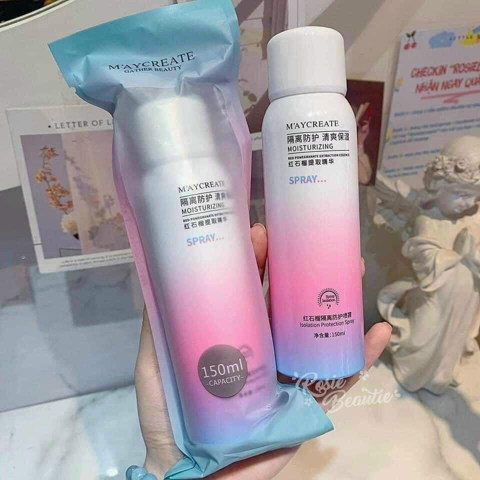 Xịt chống nắng toàn thân nâng tông maycreate 150ml