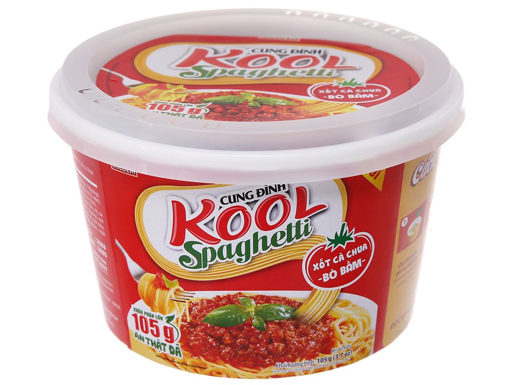 Cb 4 hộp mì trộn cung đình kool spaghetti tô 105g -80906
