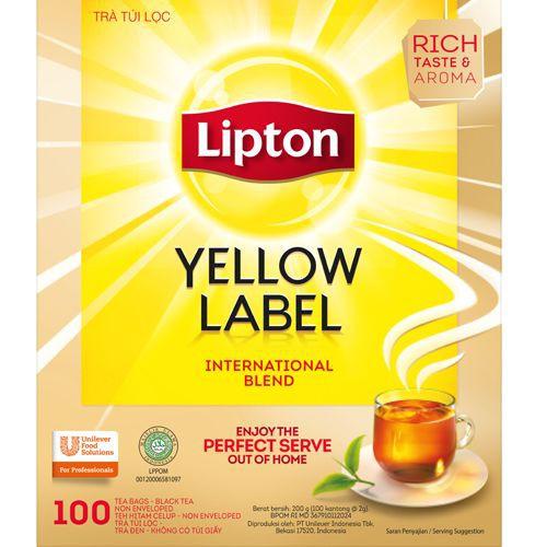Trà Lipton Túi lọc nhãn vàng Yelow Label Tea 100 gói hộp -LOẠI 1