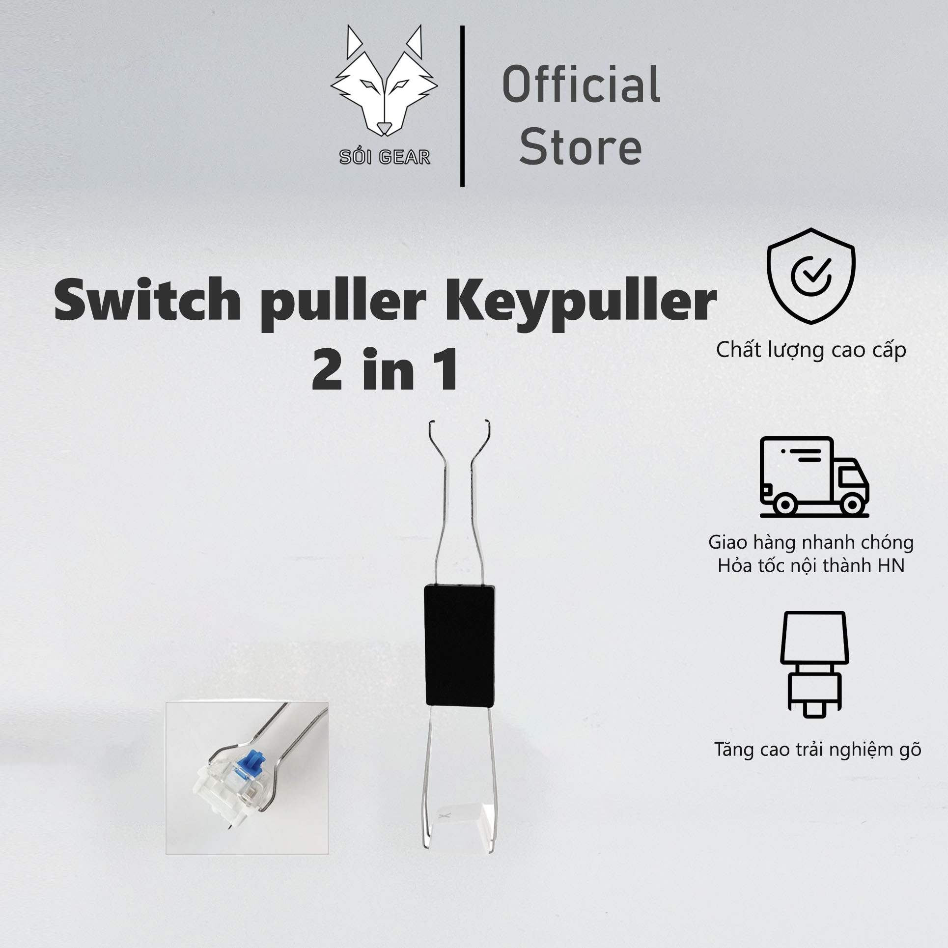 Dụng cụ tháo nhổ keycap và switch | switch puller keypuller 2 in 1