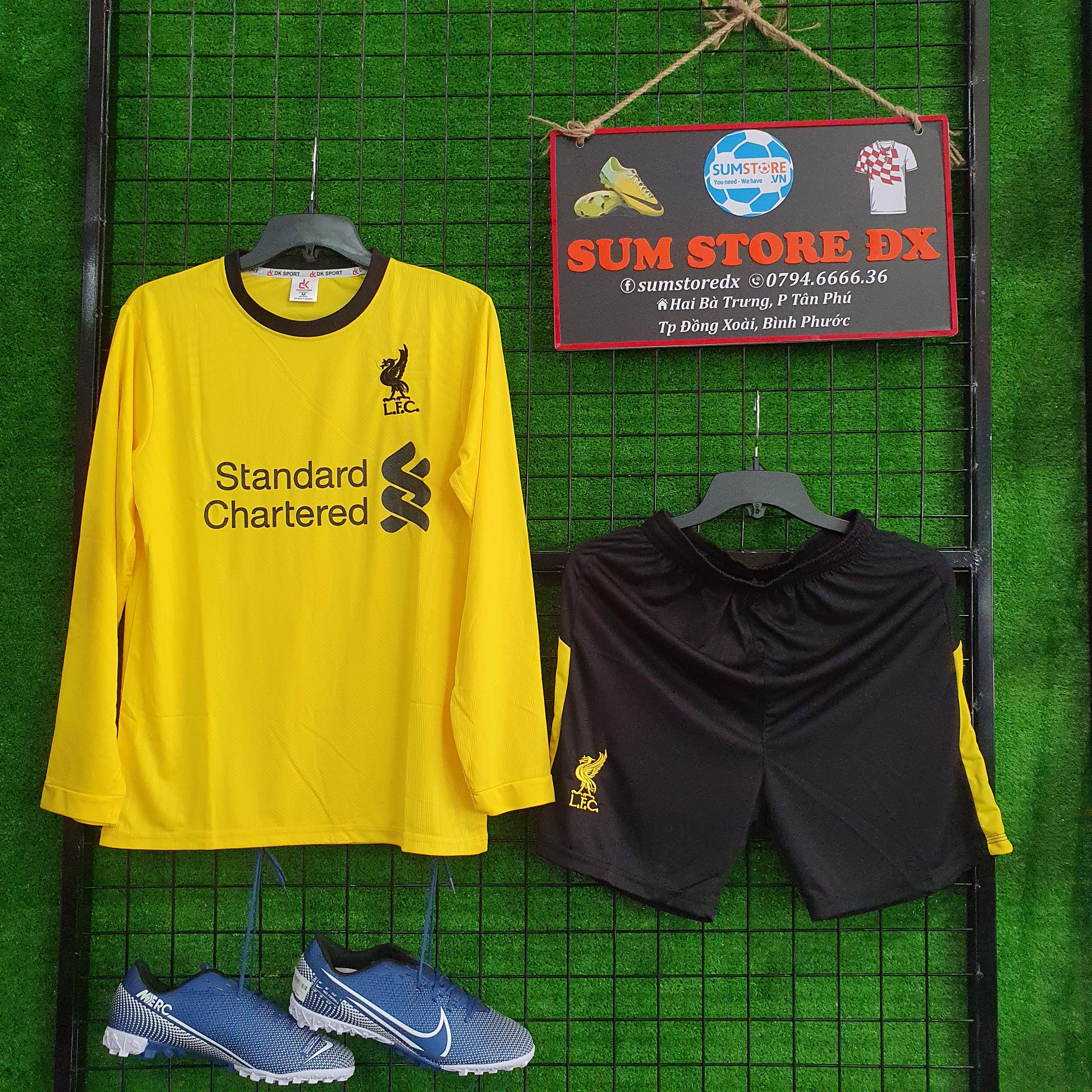 Áo Bóng Đá Tay Dài - Đồ Đá Banh Liverpool Vàng 2020 2021 Dài Tay Cực Chất Vải Thun Lạnh Cao Cấp (Có Kèm Hình Thật)