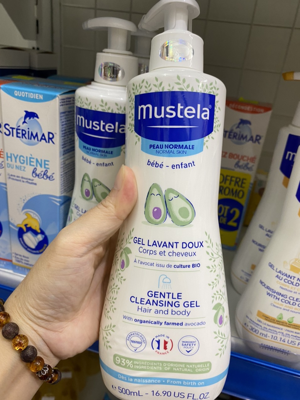Sữa tắm Mustela GEL LAVANT DOUX 500ml  dành cho da khô , chàm nhẹ