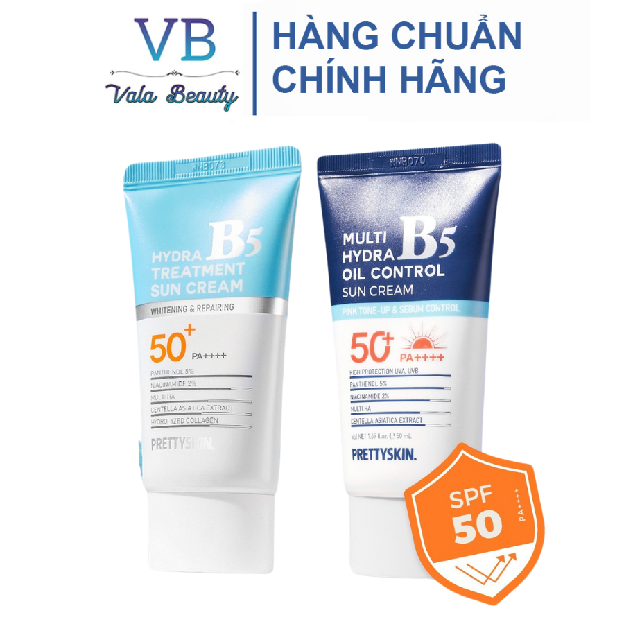 Kem chống nắng B5 Pretty Skin 70ml, kem chống nắng Hàn Quốc 7 màng lọc chống nắng giúp dưỡng trắng phục hồi da