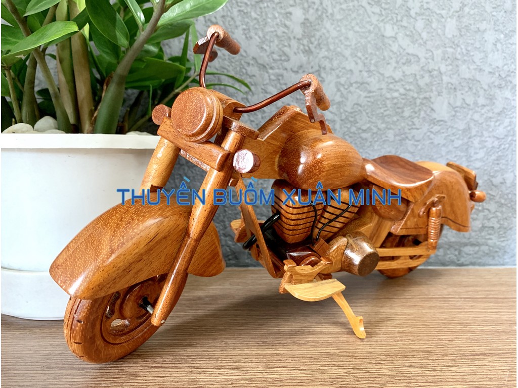 [HCM]Xe Mô Hình Trưng Bày | Xe Mô Tô Gỗ Kawasaki Vulcan Classic (Loại Đẹp) | Size Lớn 36cm