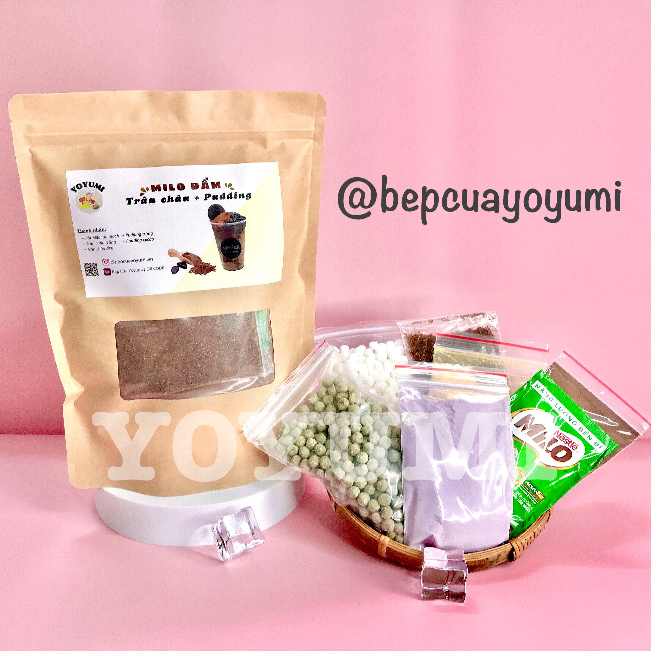 Set milo dầm pudding thơm ngon - bếp của yoyumi