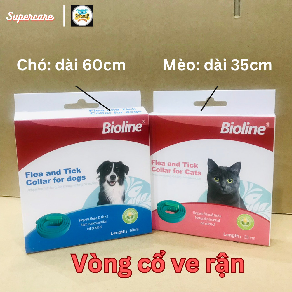 [Hoàn tiền 10%] [CÓ HỎA TỐC] Vòng Cổ Ve Rận Chó Mèo Bioline