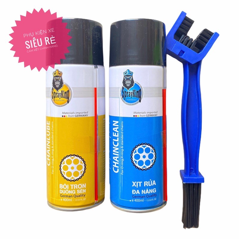 Combo Rửa Sên , Dưỡng Sên Sprayking tặng kèm bàn chải