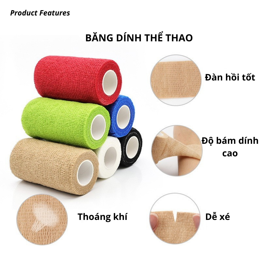 Băng keo thể thao Băng quấn bảo vệ ngón tay cổ tay khi vận động thể thao finger tape wrist tape