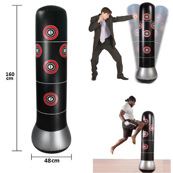 Bao cát boxing tập võ đấm bốc bằng hơi rèn phản xạ cho bé tặng kèm bơm