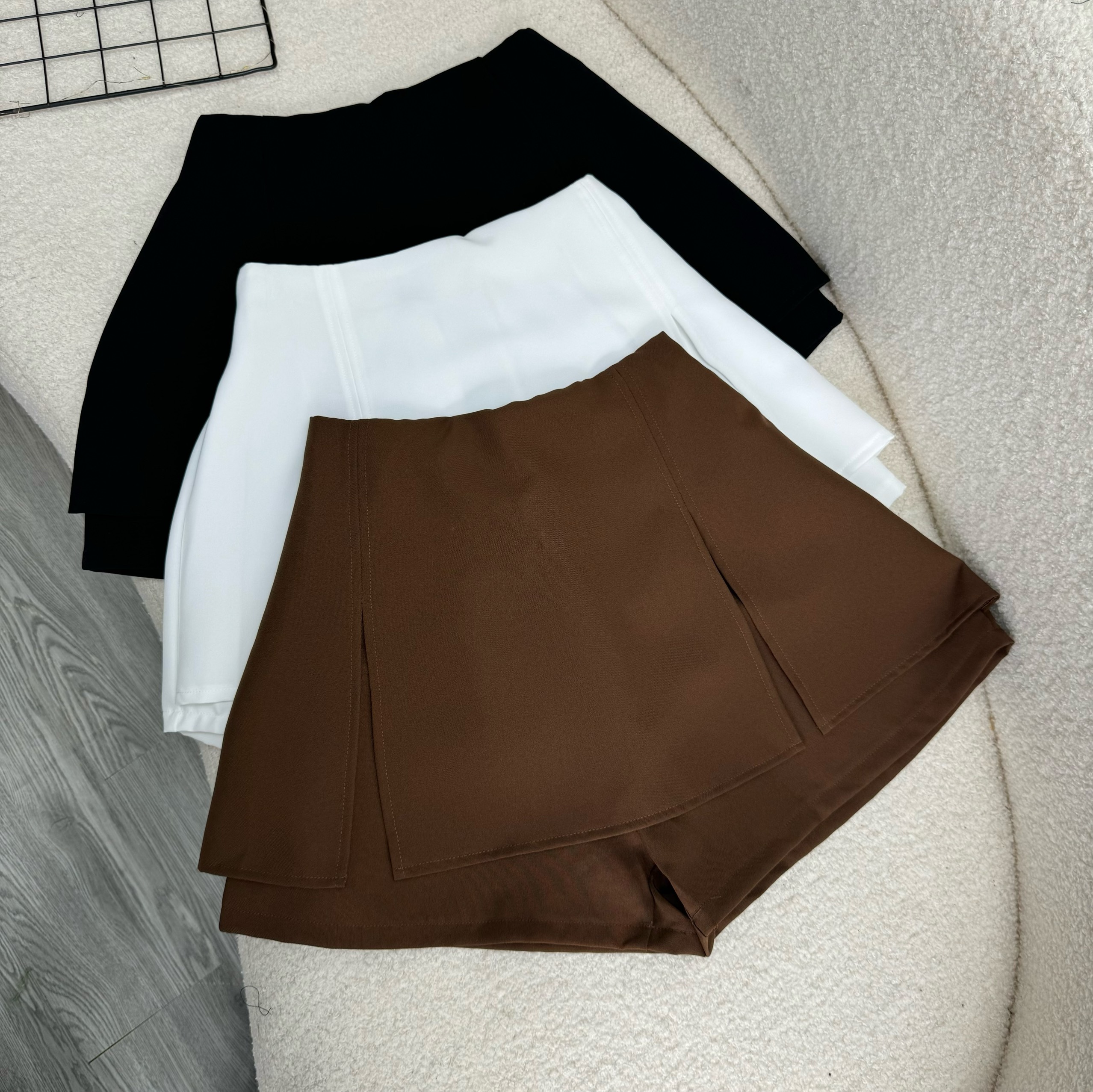  Giả váy xẻ Bigsize Cô Nhỏ nữ Giả váy bigsize xẻ hai bên có lưng thun co dãn ngoại cỡ từ 60-100 kg-GVC 