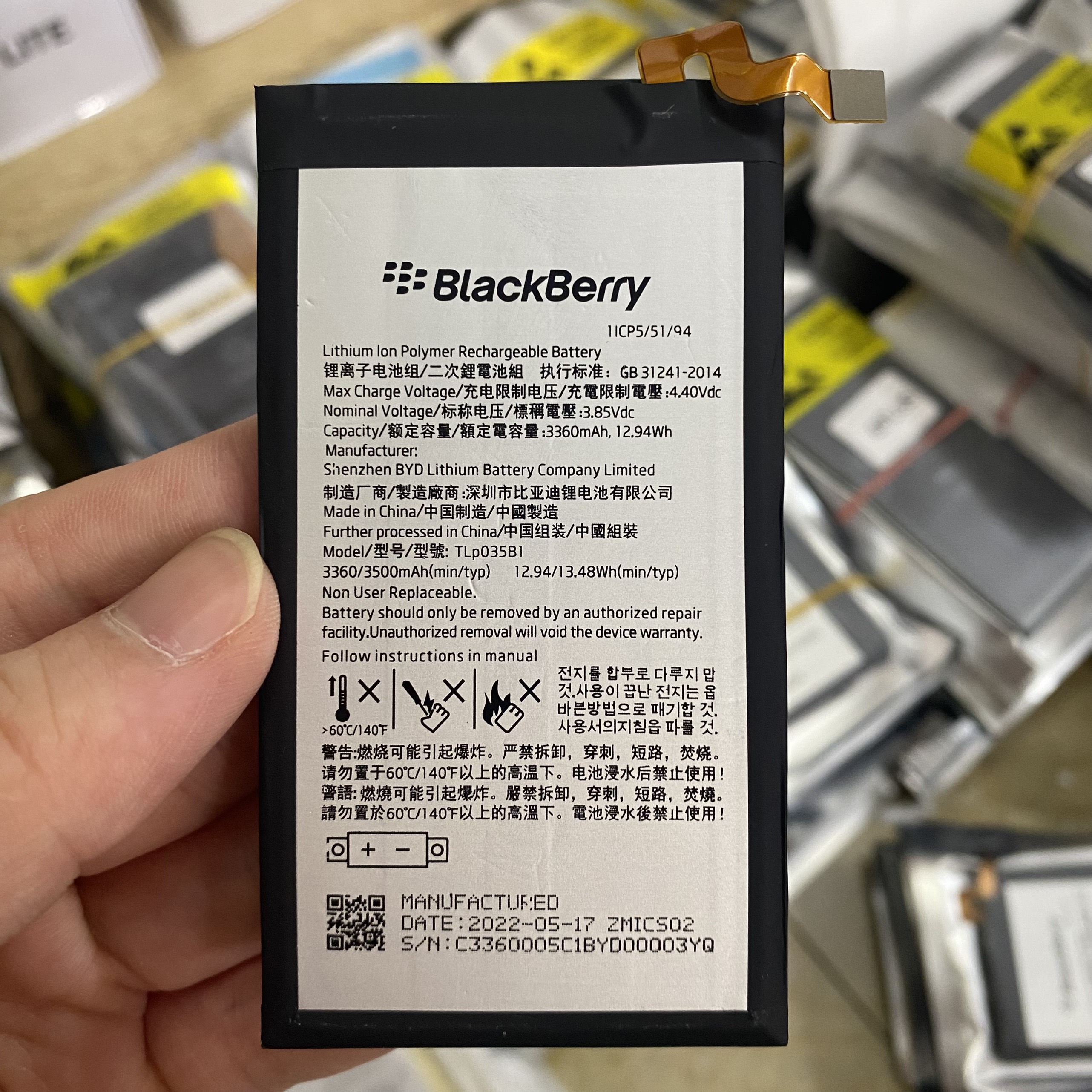 Pin  Blackberry Key 2 (TLP035B1) 3500 mAh  bảo hành đổi mới 6 tháng