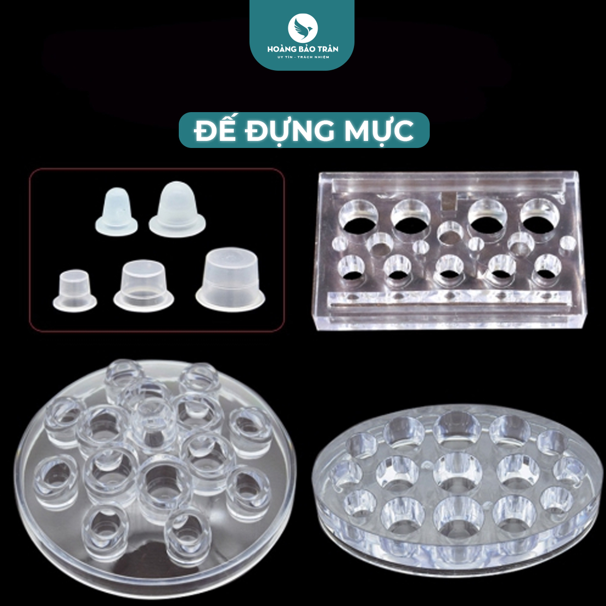 Đế đựng mực loại dày sử dụng trong phun xăm thẩm mỹ