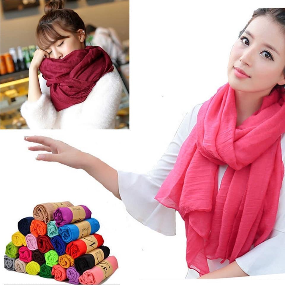 Khăn choàng đũi nhẹ phong cách Hàn Quốc