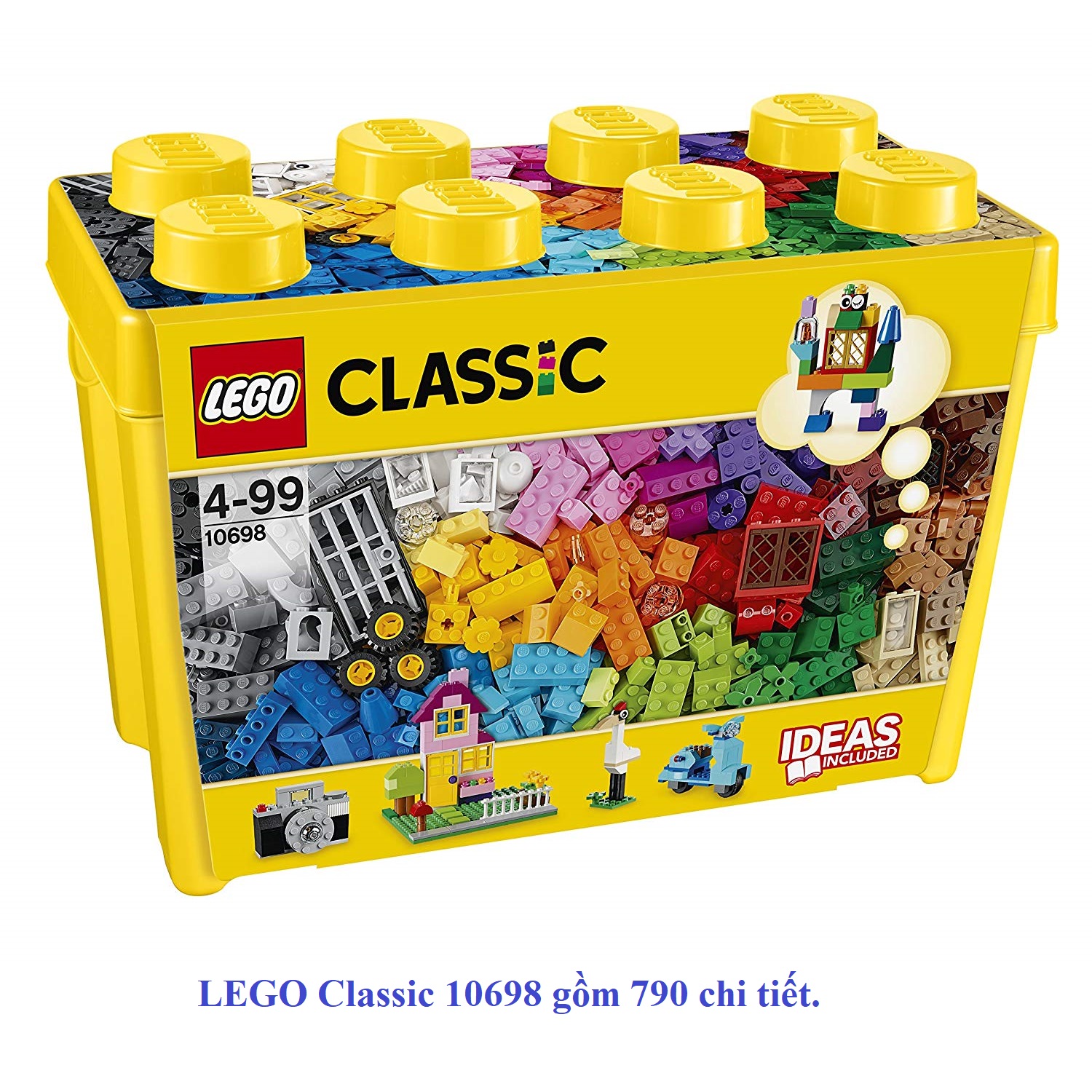 Thùng Gạch Lớn Classic Sáng Tạo - LEGO Classic 10698 (790 Chi Tiết)