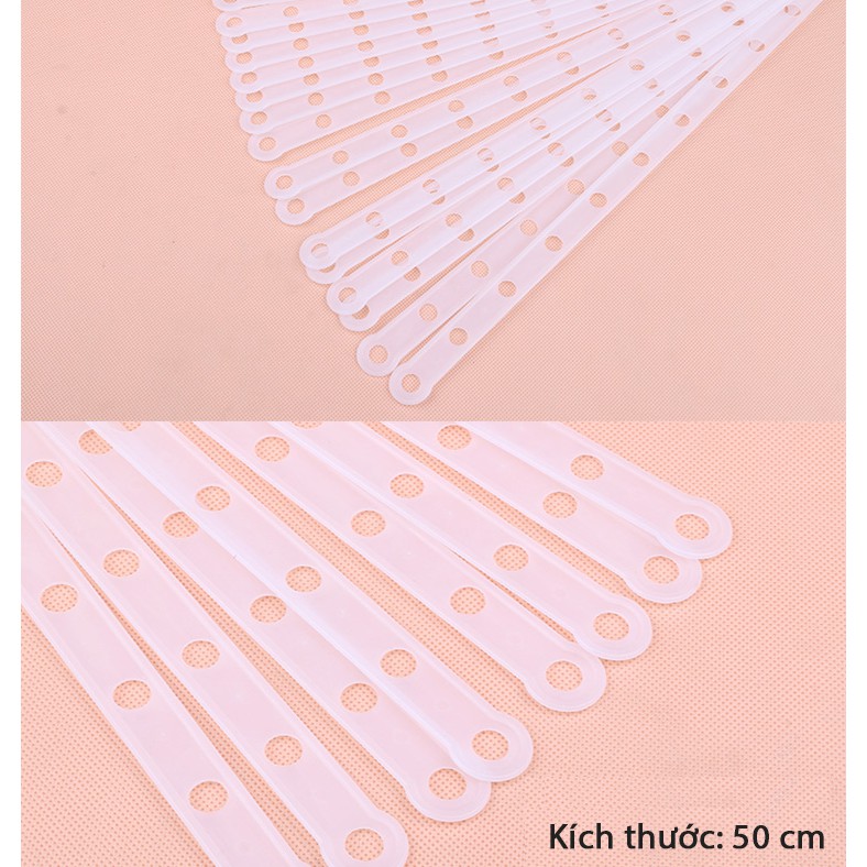Dây nhựa treo móc áo, 10 dây nhựa xâu - dây mix bộ - dây nhựa mix