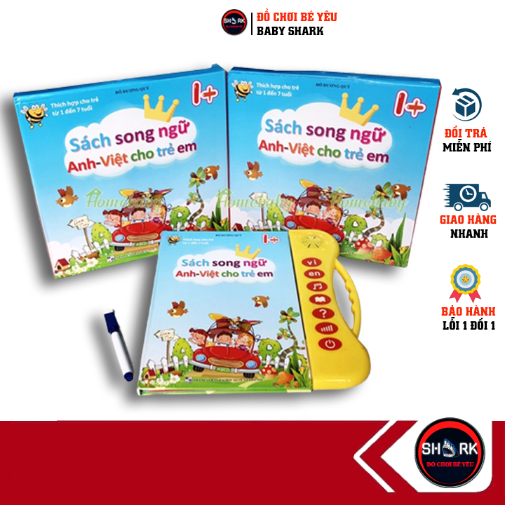 Sách nói điện tử cho bé, sách dạy con học nói, sách tập nói nói song ngữ Anh Việt cho trẻ tập phát âm, học nói tiếng Anh