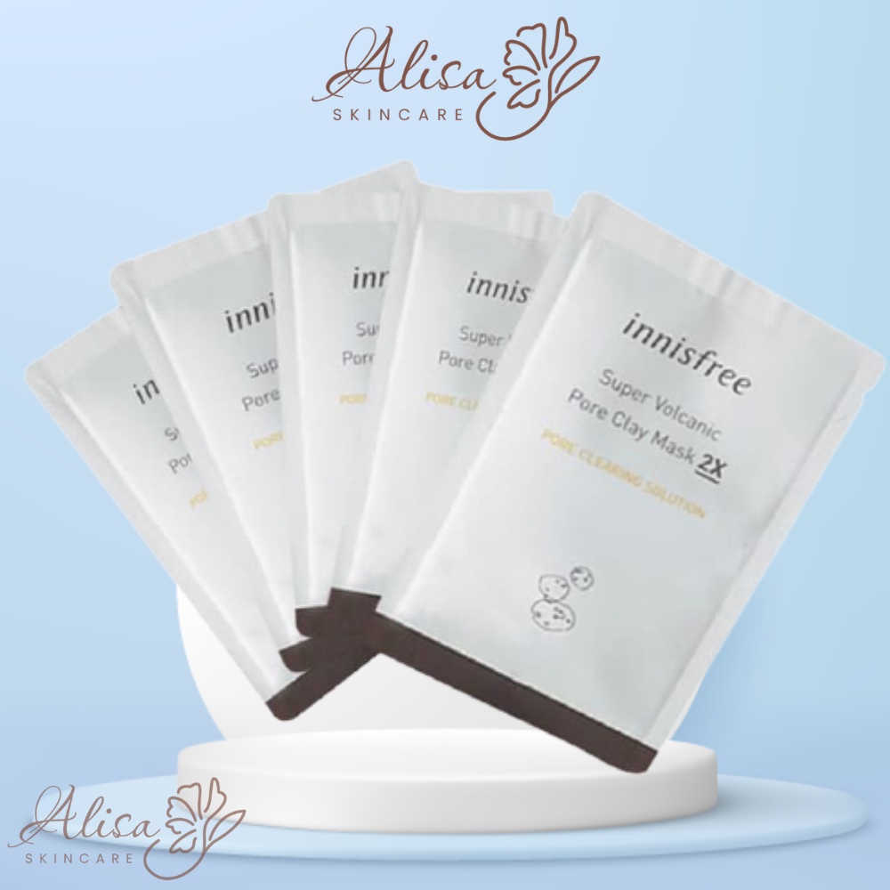 Gói Mặt Nạ Đất Sét Innisfree Super Volcanic Pore Clay Mask 2X