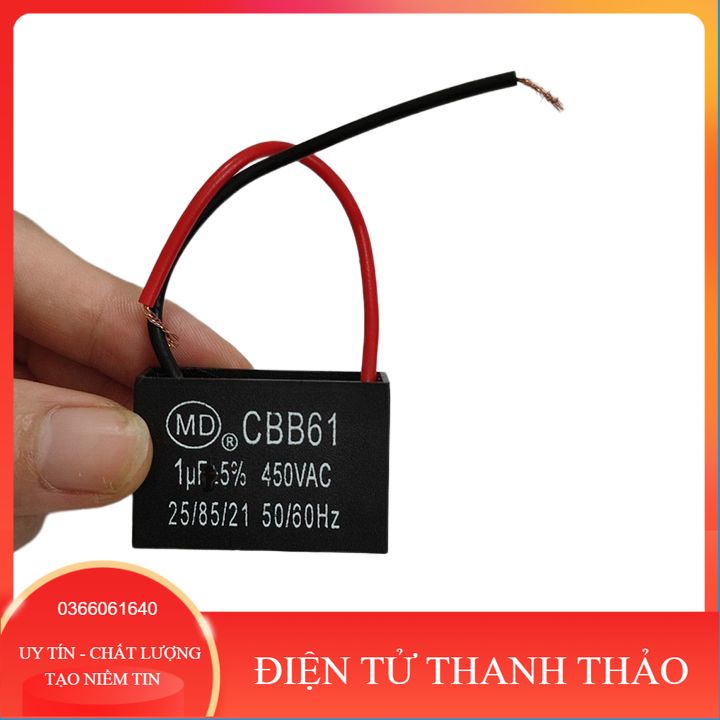 Tụ quạt điện 400vac 50/60hz từ 2uf / 2.5uf / 3uf / 4uf / 5uf