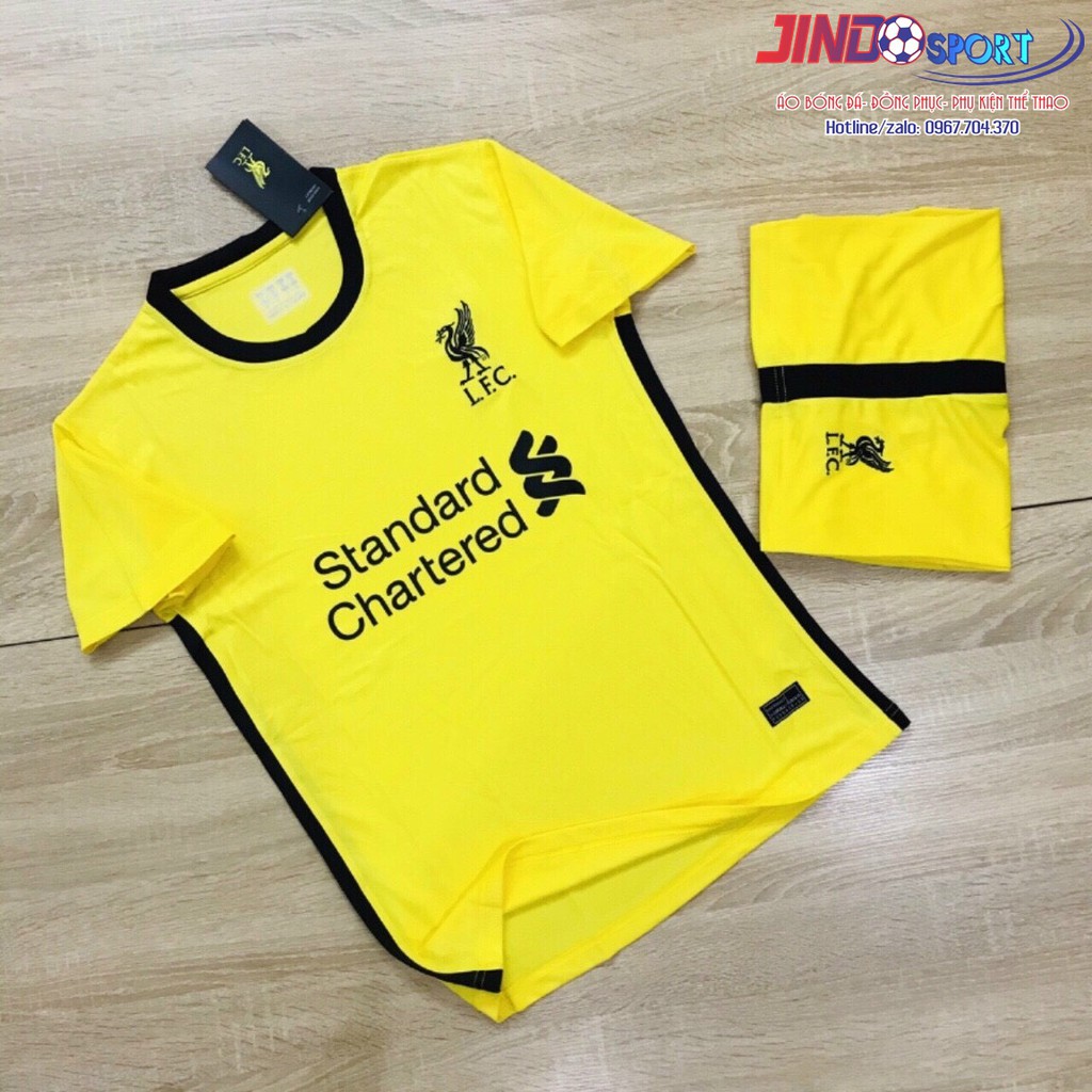 Áo Bóng Đá CLB Liverpool Sân Khách Màu Vàng 2020, Vải Super Thái Siêu Thoáng