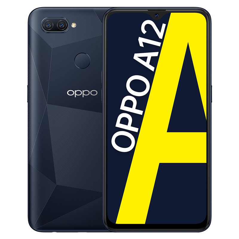Điện thoại smartphone OPPO A12 (4GB/64GB) - Màn hình IPS LCD, 6.22", HD+ - 2 Nano SIM, Hỗ trợ 4G - Pin 4230mAH - Chính Hãng