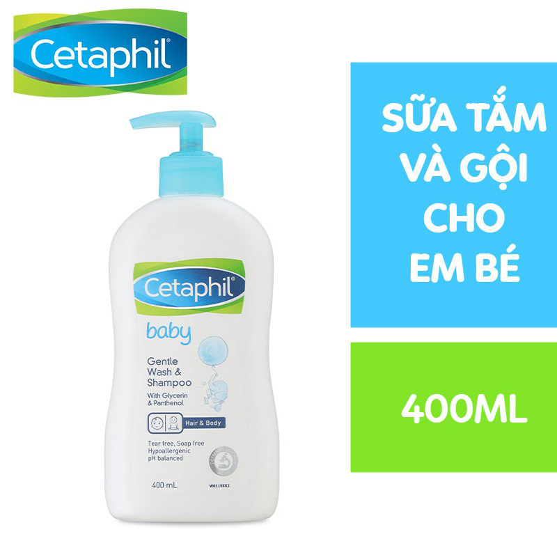 Sữa Tắm, Gội Dịu Nhẹ Cho Bé Cetaphil Baby Gentle Wash & Shampoo 400ml
