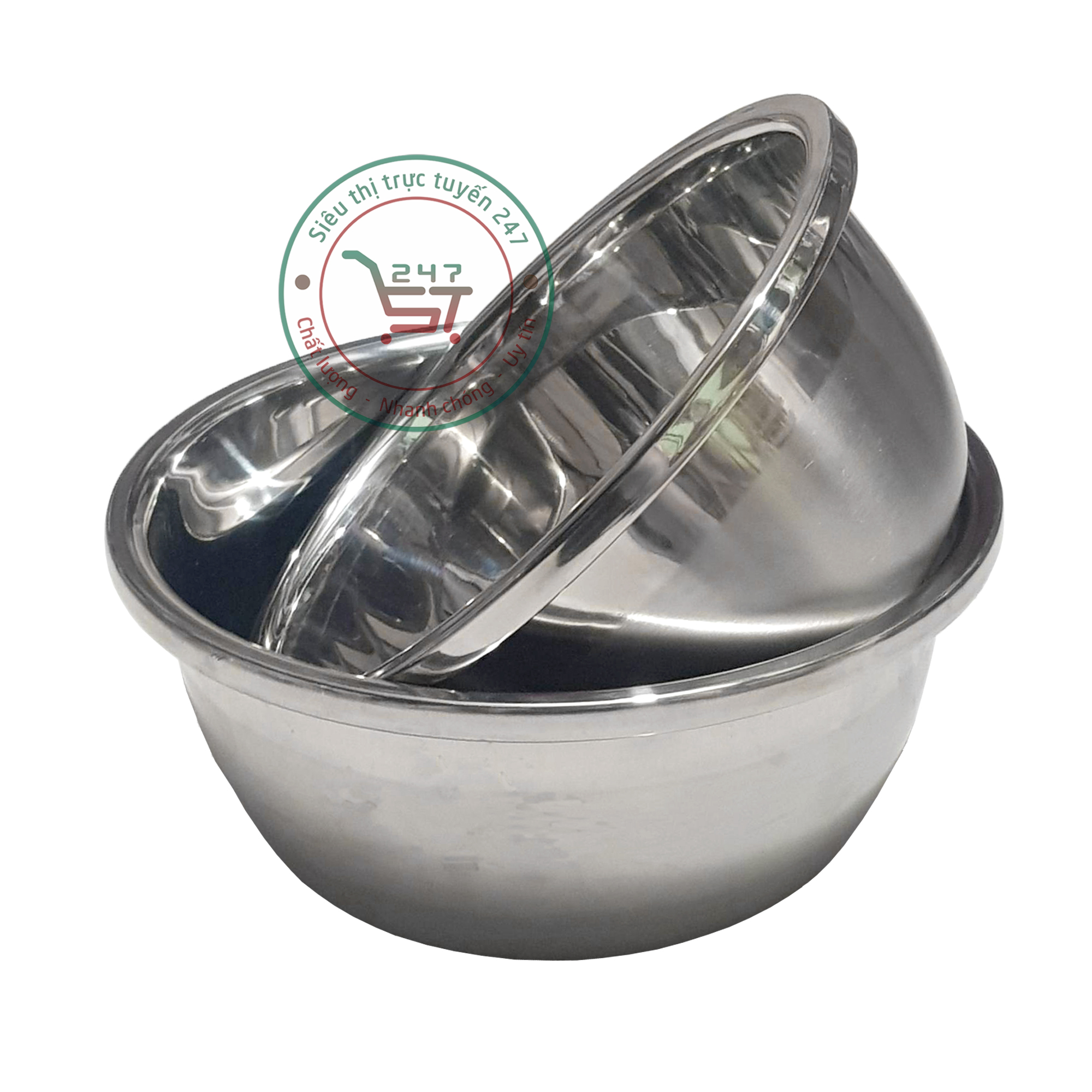 Thau inox sâu dày cao cấp Thau trộn salad đa năng là đồ gia dụng nhà bếp tiện dụng cho gia đình bạn