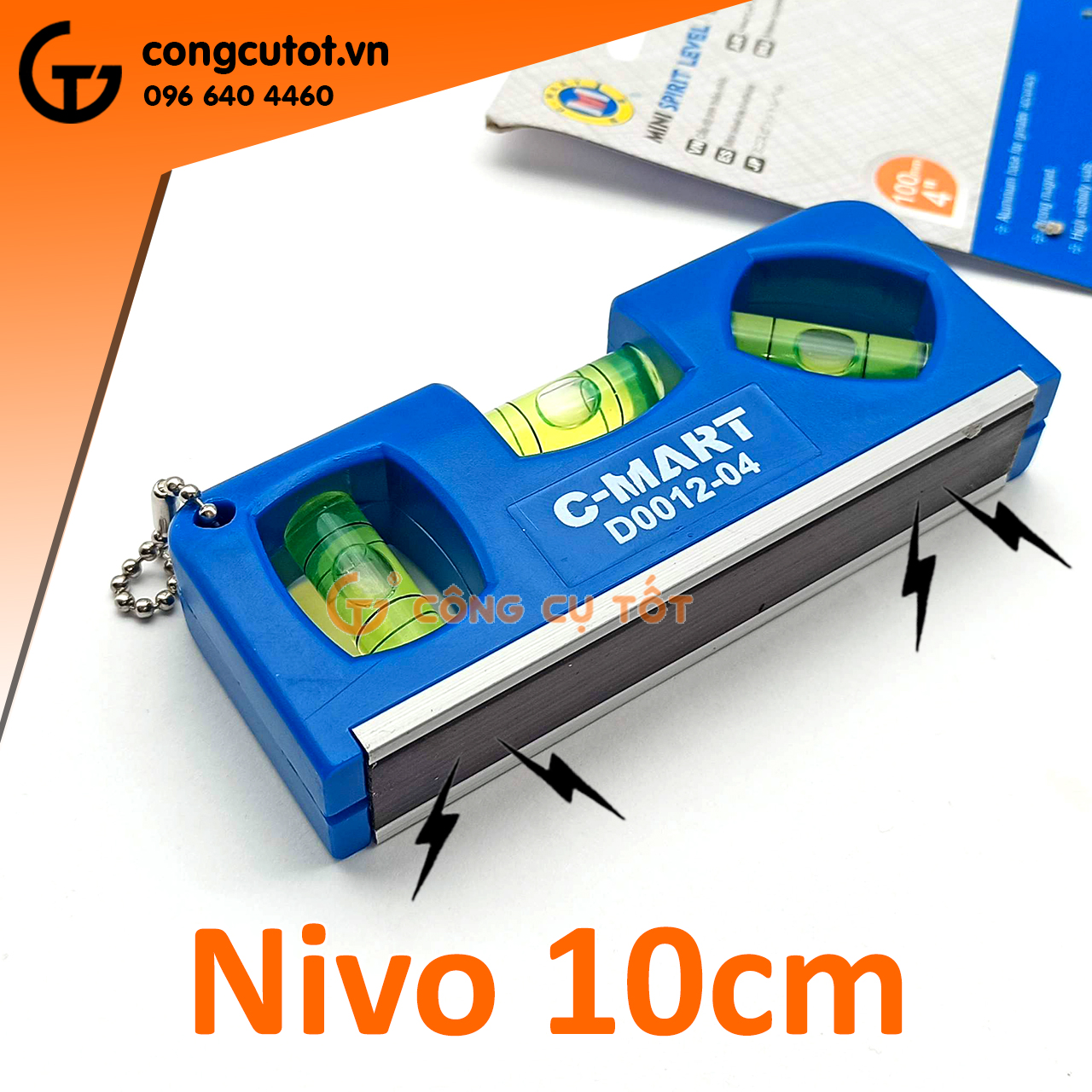 Thước thủy nivo có từ c-mart d0012-04 10cm