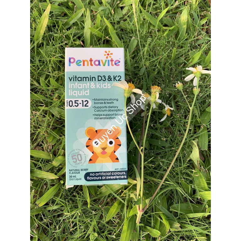 Pentavite calcium + vitamin d3 & k2 bổ sung d3- k2 cho trẻ em
