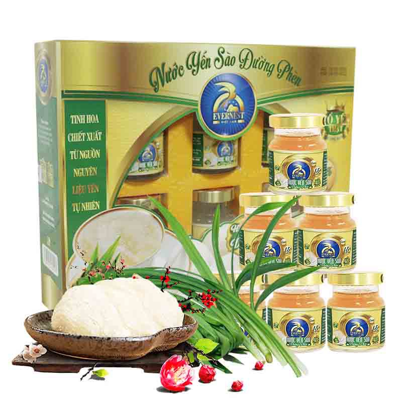 VỊ LÁ DỨA - Hộp Nước Yến Sào EVERNEST 15% tổ yến cao cấp siêu ngon