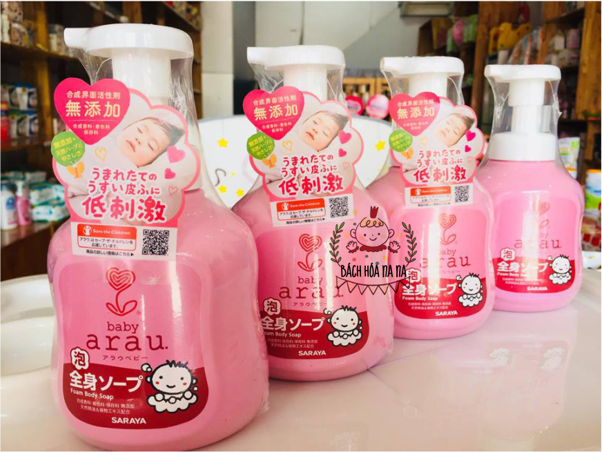 Sữa tắm Arau Baby Nhật Bản Bình 450ml TẶNG 1 Túi Bổ Sung 400ml- Nana Shop - MOMYBABY
