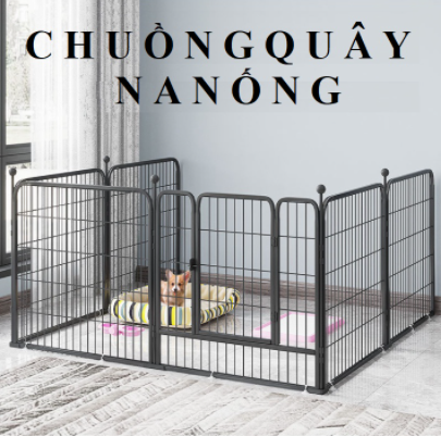 Bộ Chuồng Quây 6 Tấm nan ống size ĐẠI dành cho Chó Lớn nhiều kích thước .