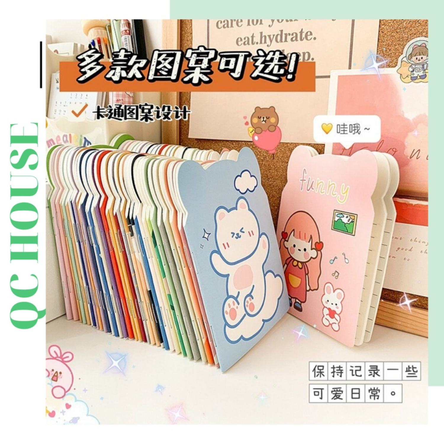 Sổ tay mini ghi chép hình gấu mèo A6 32 trang