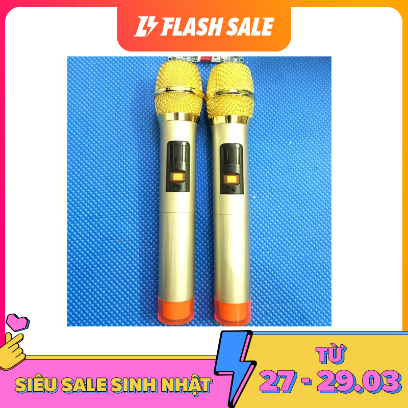 Bộ 2 Micro Không Dây Cao Cấp Cho Loa Kéo Tần số UHF